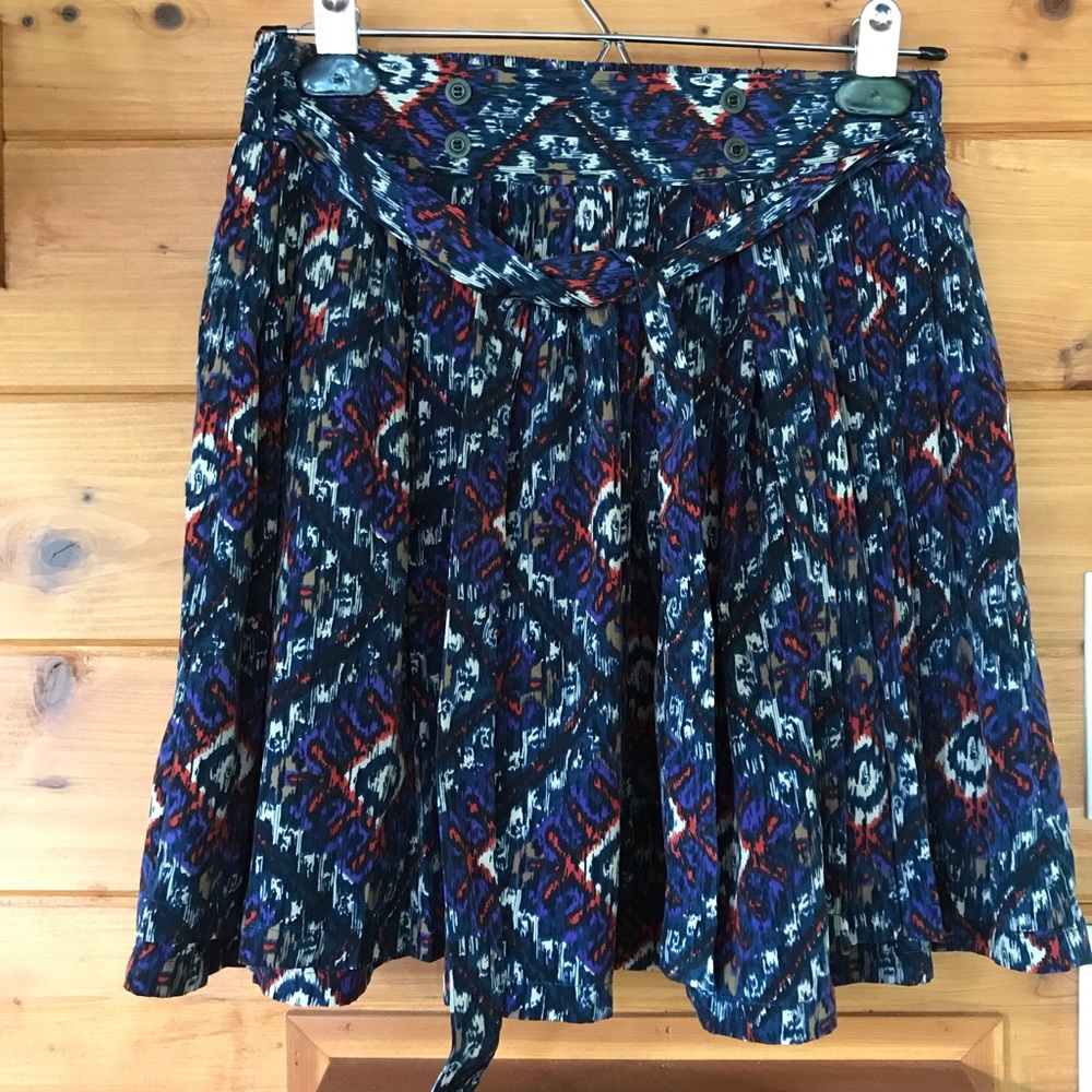 Ikat print mini skirt